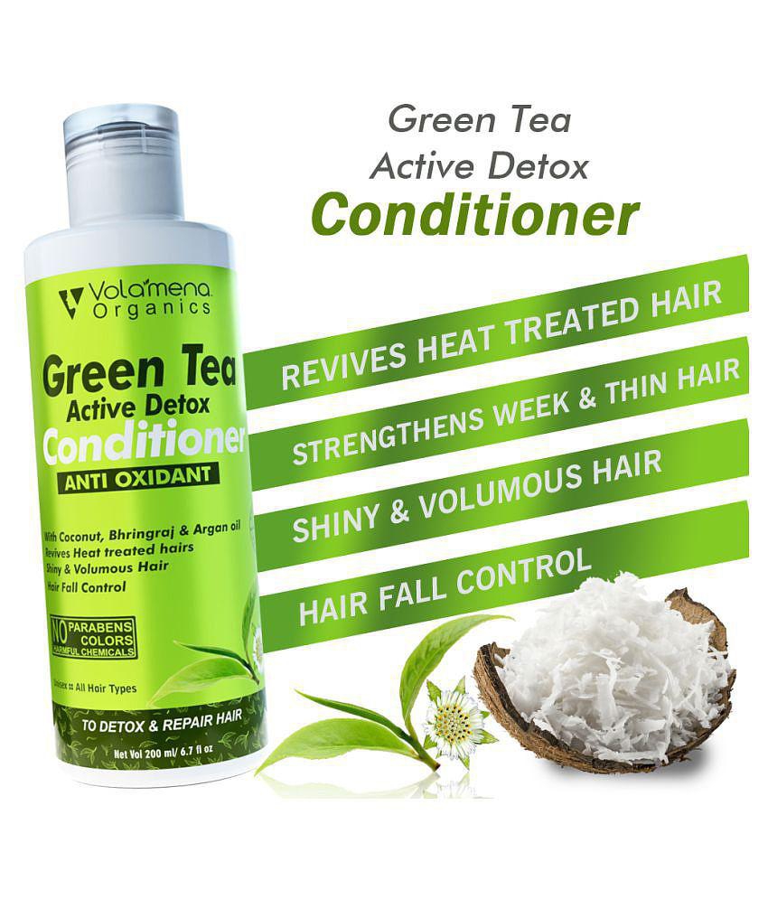 Volamena Green Tea Bhringraj Active Detox Deep Conditioner 200 mL