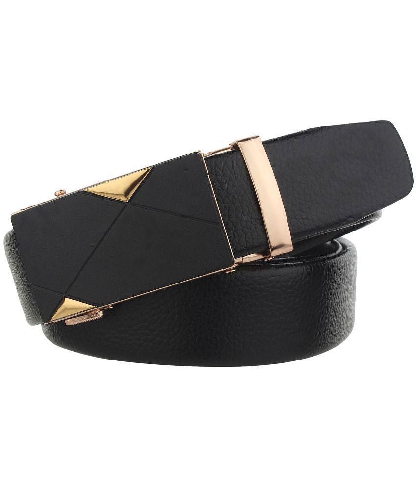 Chic Men Zacharias - Black Leather Men's Formal Belt ( Pack of 1 ) - None 2025 at ShopCircuit | 