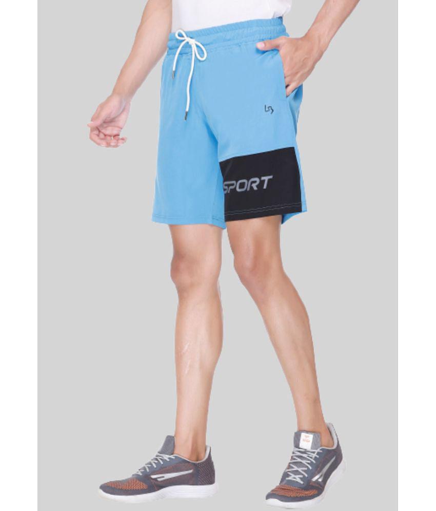 LEEBONEE - Light Blue Polyester Men's Shorts ( Pack of 1 ) - None