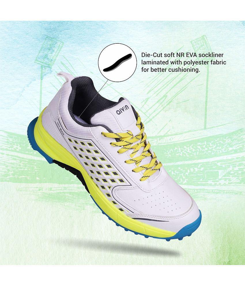 Premium Men Aivin Hit-Man Yellow Cricket Shoes - 7 2025 at ShopCircuit | ONDC