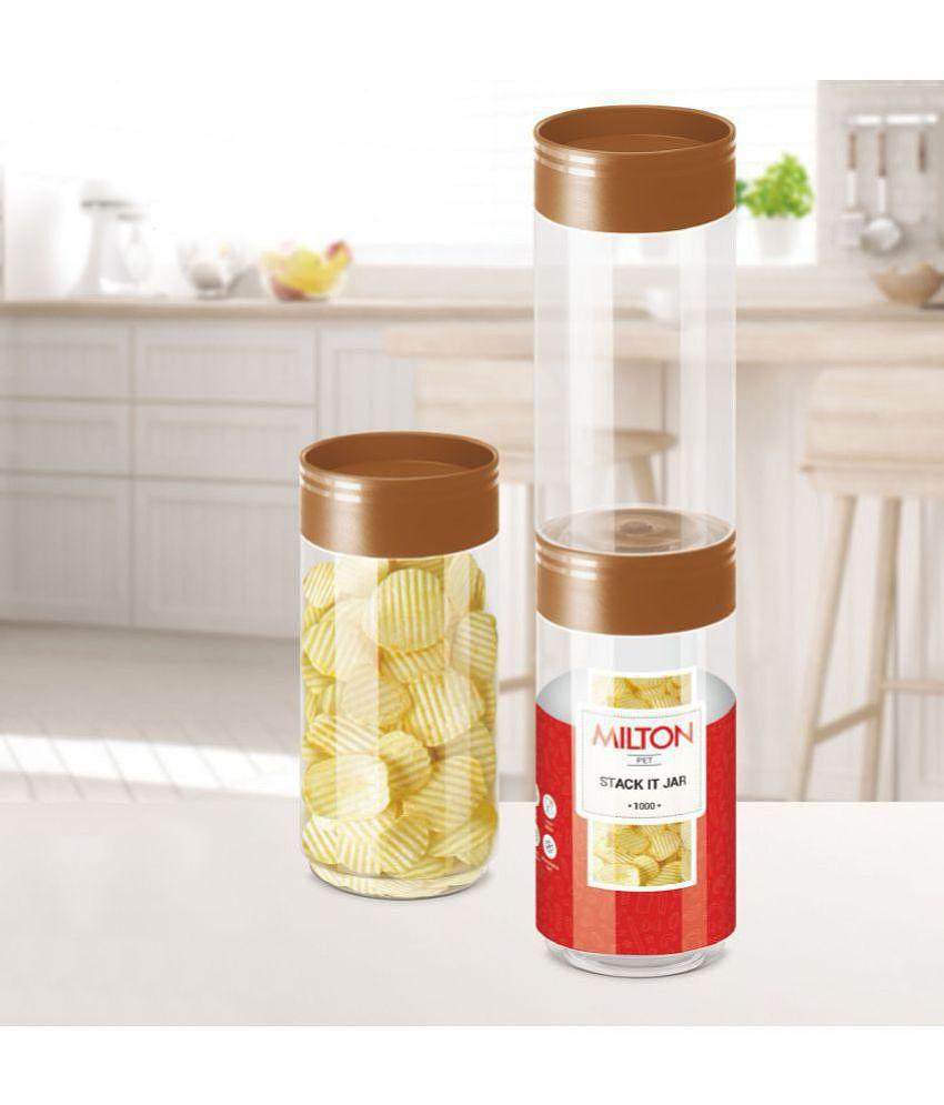 STACK IT JAR 1000, 2PCS SET,BROWN - Brown