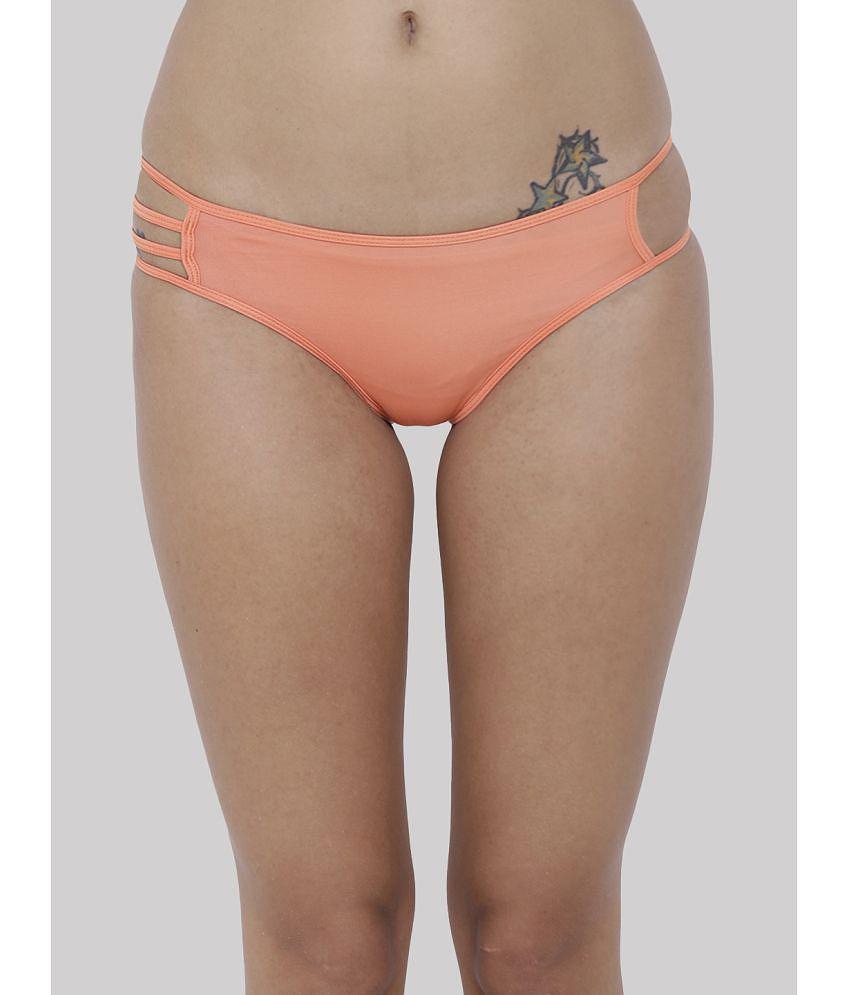 Chic Men BASIICS By La Intimo - Peach BCPBK03 Polyester Solid Womens Hipster ( Pack of 1 ) - Non
