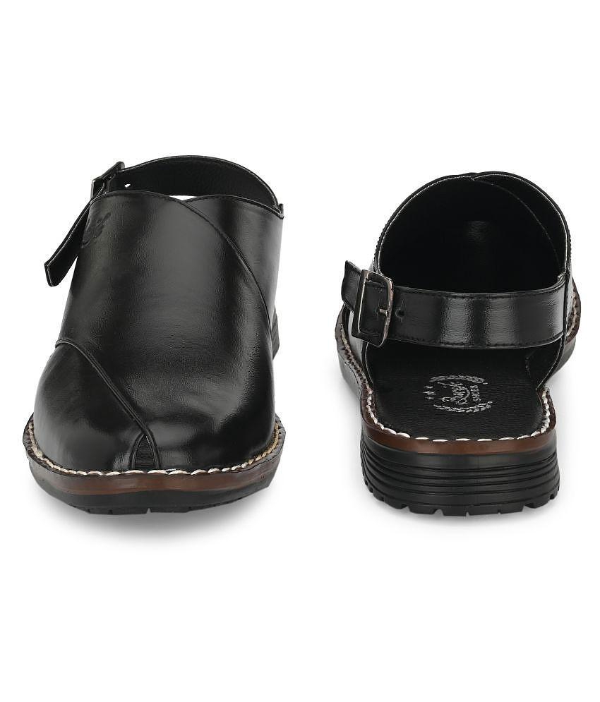 Bucik Black Leather Sandals - None