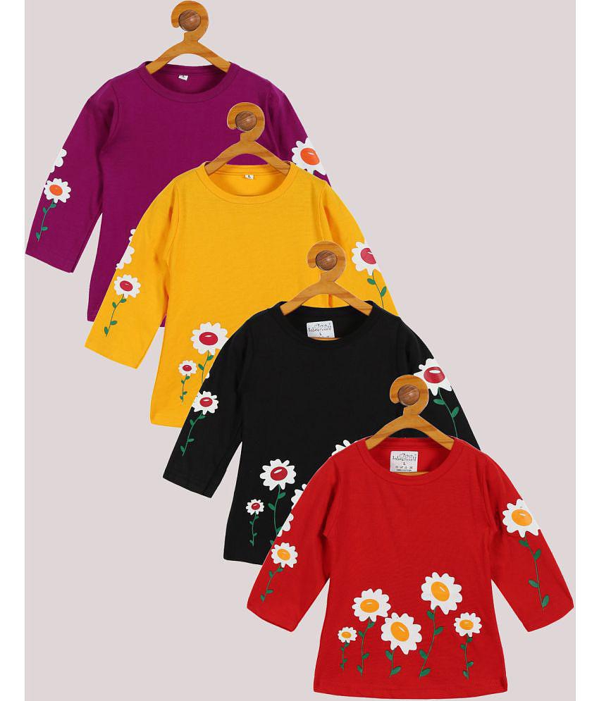 Exclusive Women Babeezworld - Multi Baby Girl Top ( Pack of 4 ) - 3-6 Months 2025 at ShopCircuit