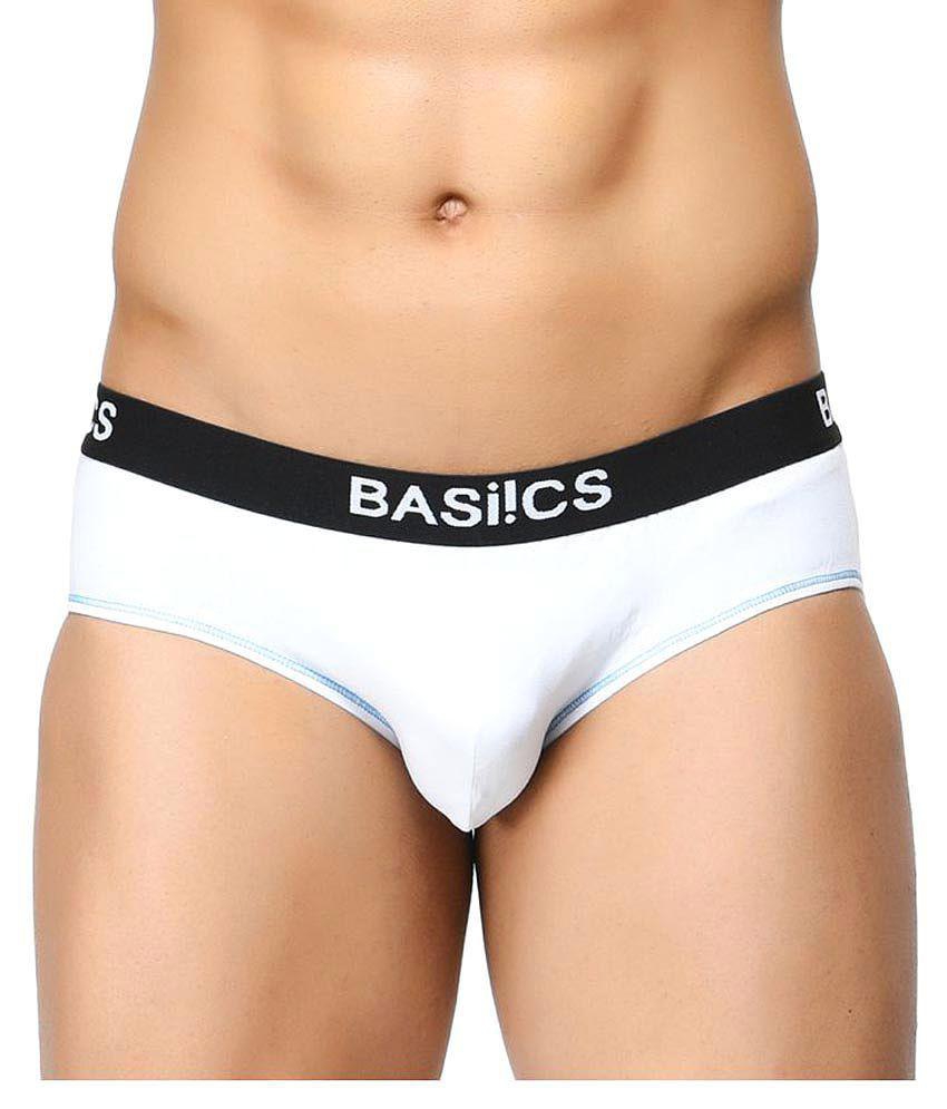 Modern Men BASIICS By La Intimo - White Cotton Blend Men's Briefs ( Pack of 1 ) - M 2025 at Shop