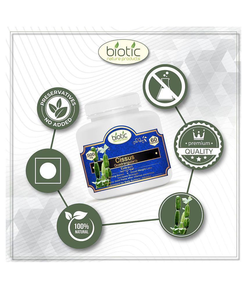 Biotic Cissus quadrangularis Extract (Hadjod) 500mg Capsule 60 no.s