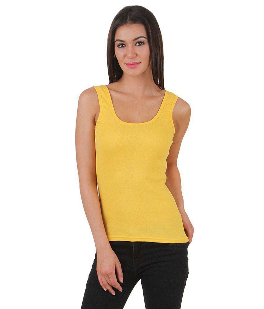 Q-Rious Yellow Camisoles - M