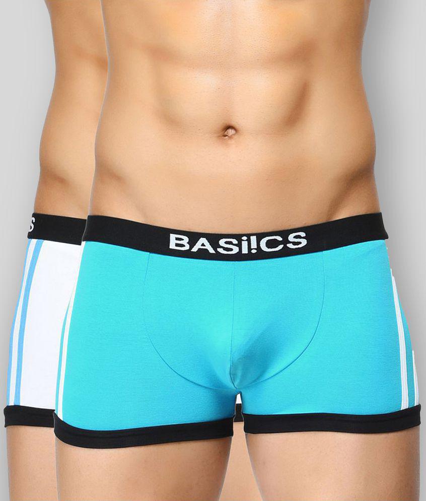 Affordable Men BASIICS By La Intimo - Black Cotton Mens Trunks ( Pack of 1 ) - L 2025 at ShopCir
