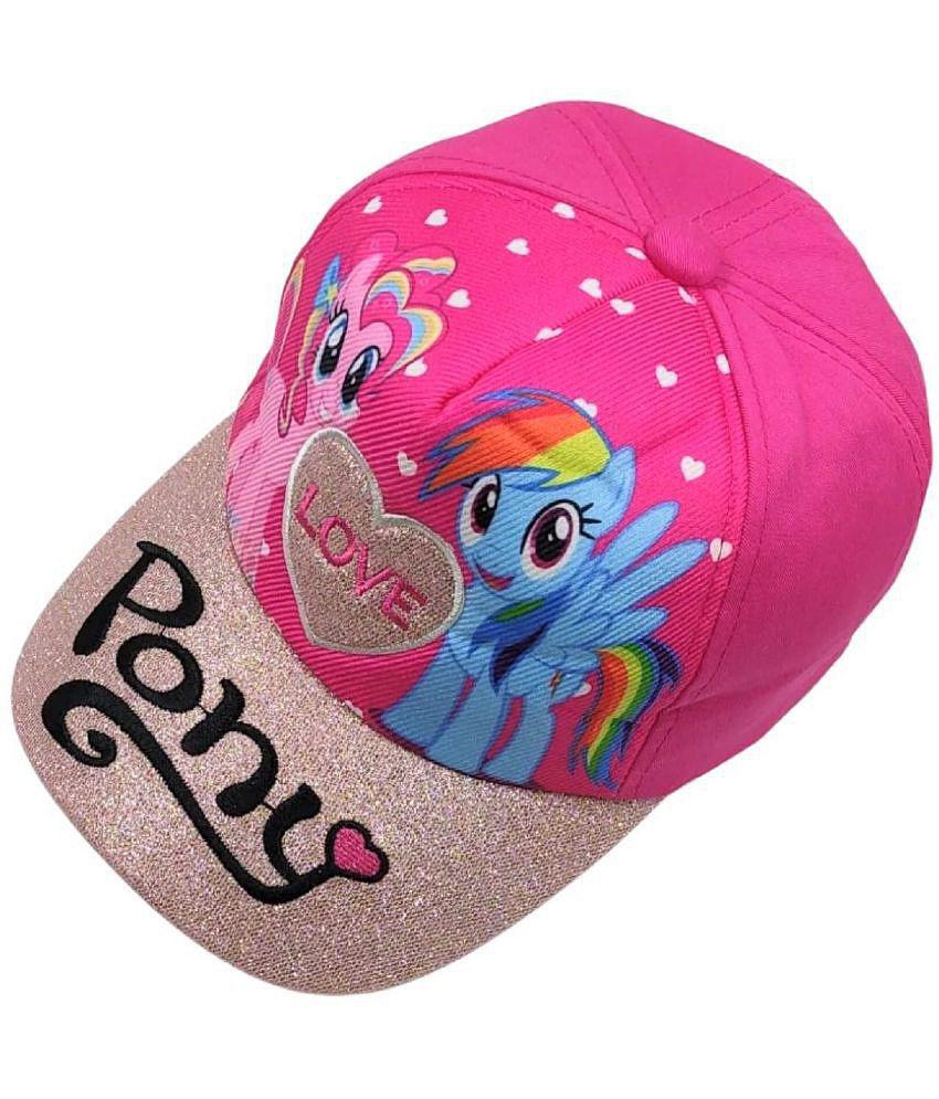 Sophisticated Men Zacharias Girl's Kids Cotton Cap kc-13-Dark-Pink (Pack of 1) (1-4 Years) - Non
