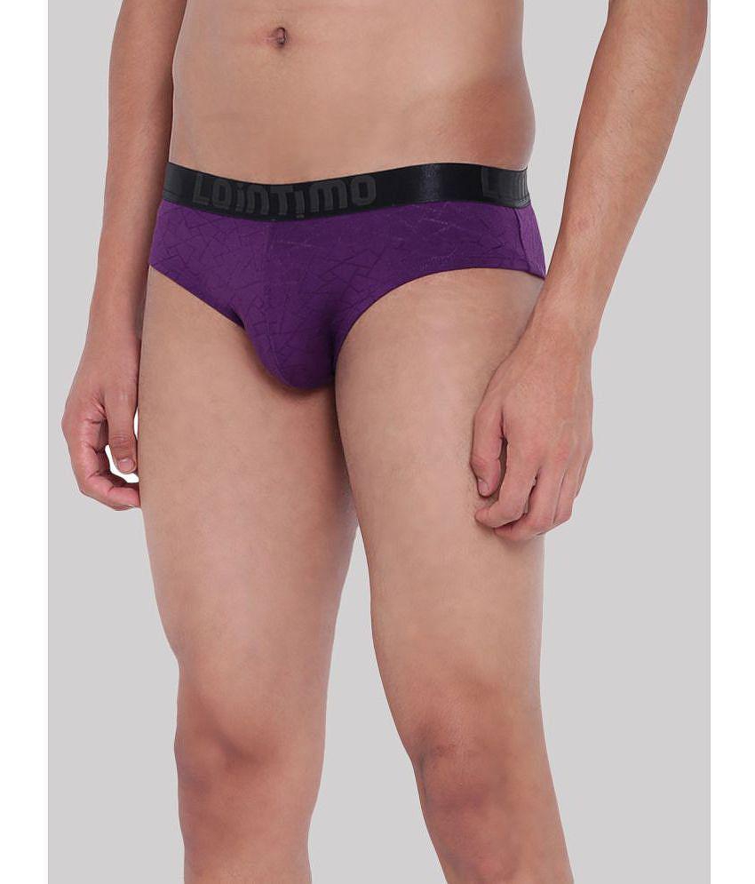 Luxurious Men La Intimo - Purple LIBR001 Polyester Mens Briefs ( Pack of 1 ) - None 2025 at Shop