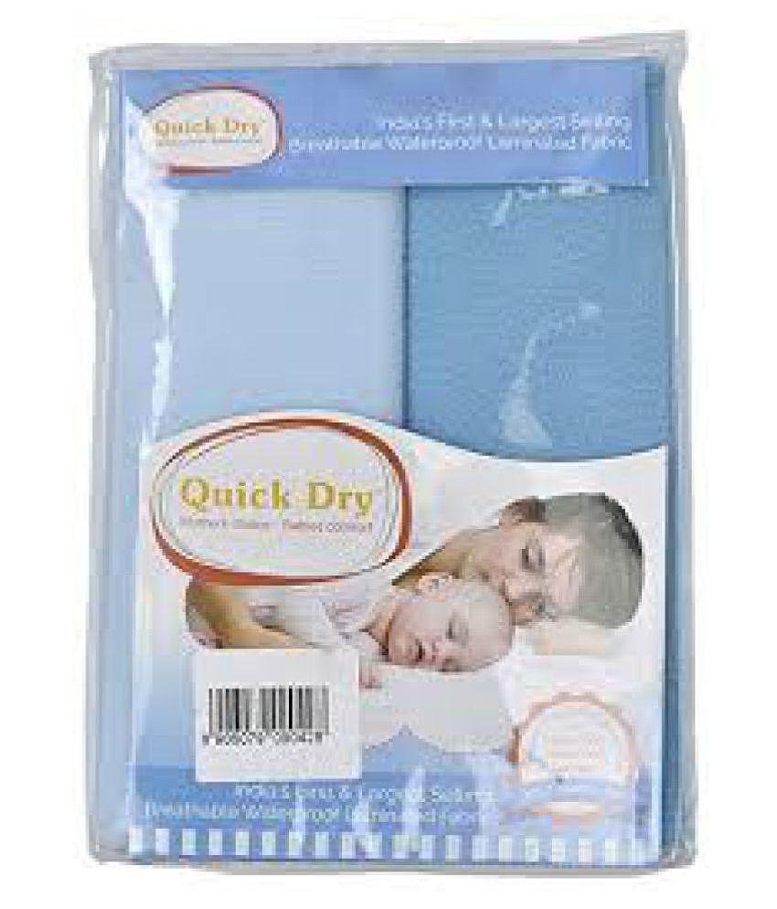 Quick Dry Blue Rubber Bed Protector - Pack of 2 Rubber Sheet