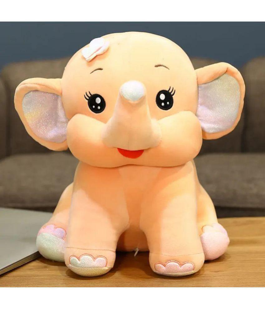 Premium Quality Elephant Super Soft Toy | Peach (30 cm - 1 Single Piece) - Beige