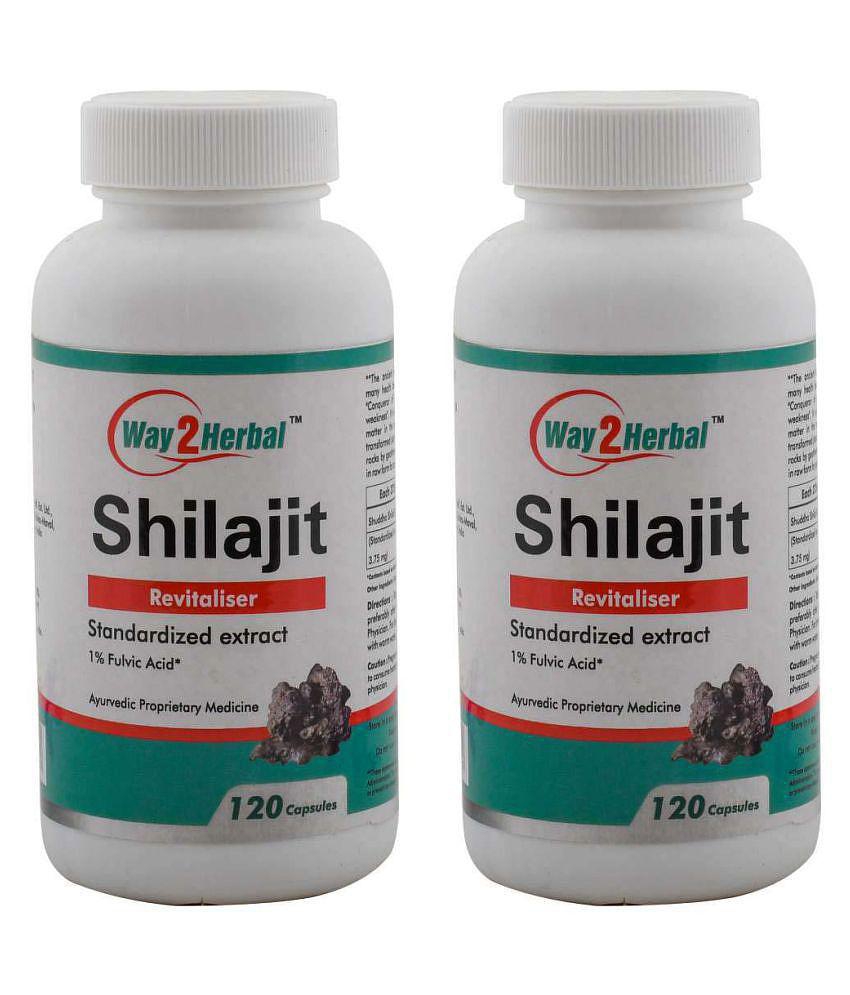 Way2Herbal Shilajit Capsule 120 no.s Pack of 2