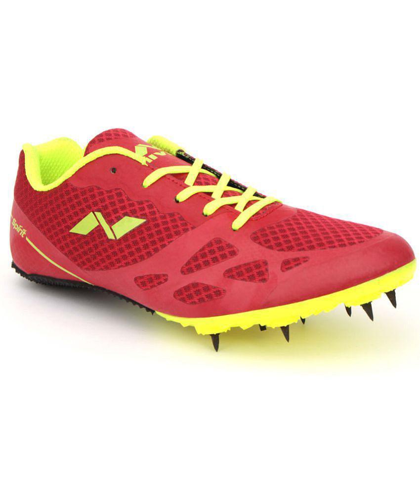 Modern Men Nivia Running Spikes  Red Hiking Shoes - 5 2025 at ShopCircuit | ONDC