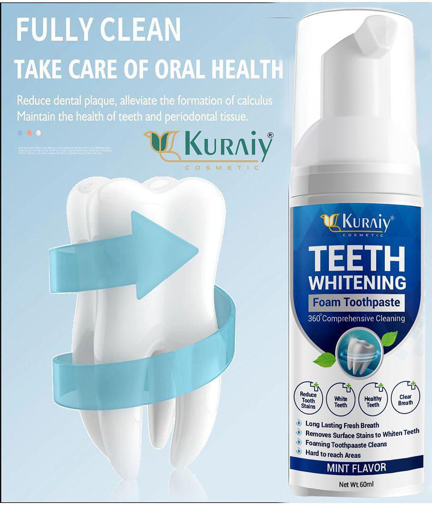 Kuraiy Teeth Whitening Powder 100 Grams Remove Plaque Stains Toothpaste Dental Tools