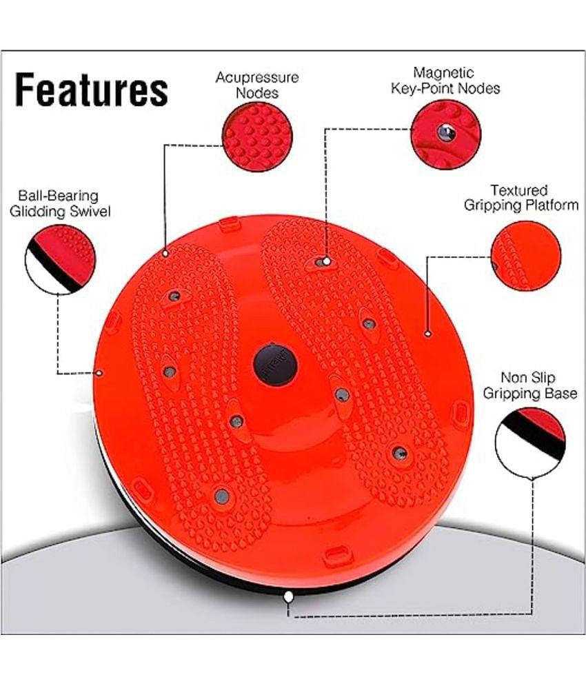 HSP ENTERPRISES TUMMY TWISTER | ACUPRESSURE FOR HOME & GYM FAT BUSTER |Unisex Abdominal workout - Red