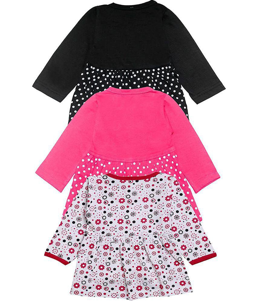 Best Women Babeezworld Baby Girl’s Pure Cotton Knee Length Dress Pack Of 3 - None 2025 at ShopCi