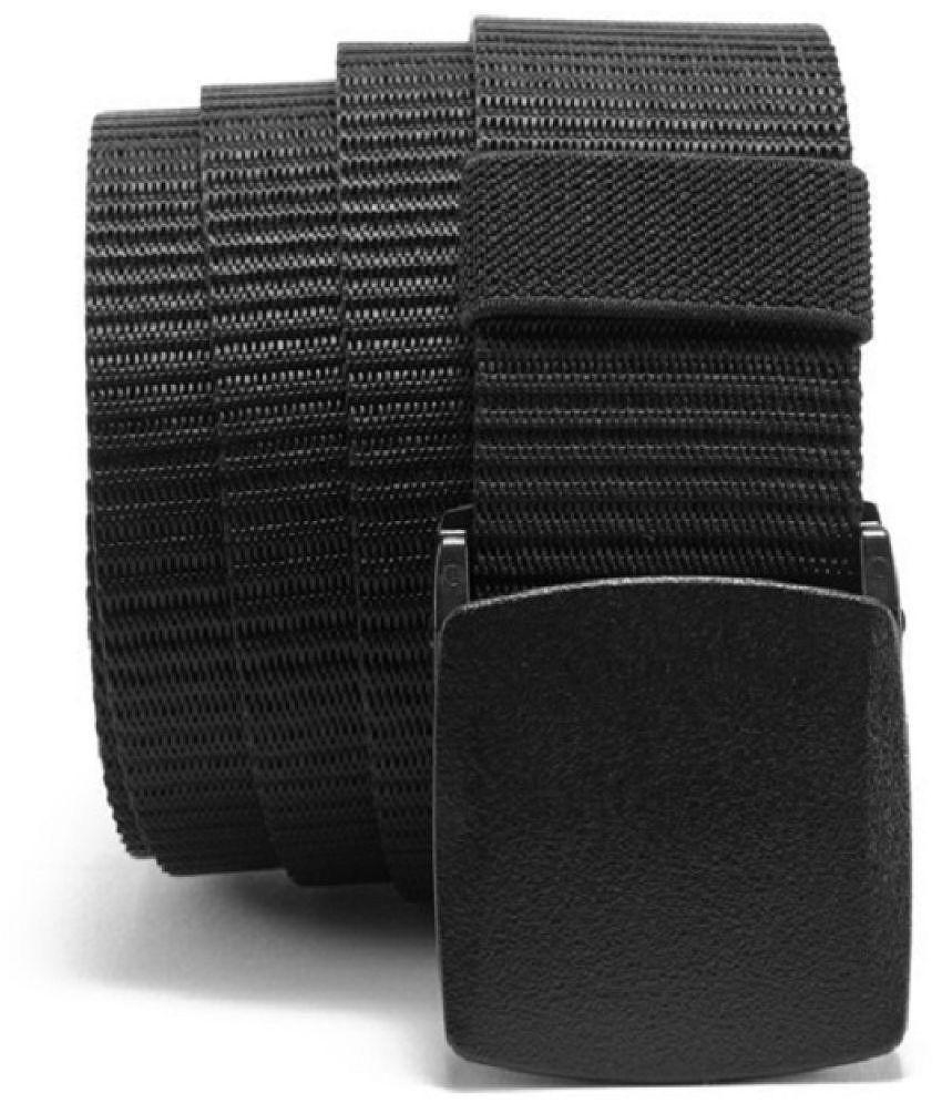 Buy Online Garg Store ZACH - Black Canvas Men's Casual Belt ( Pack of 1 ) - None