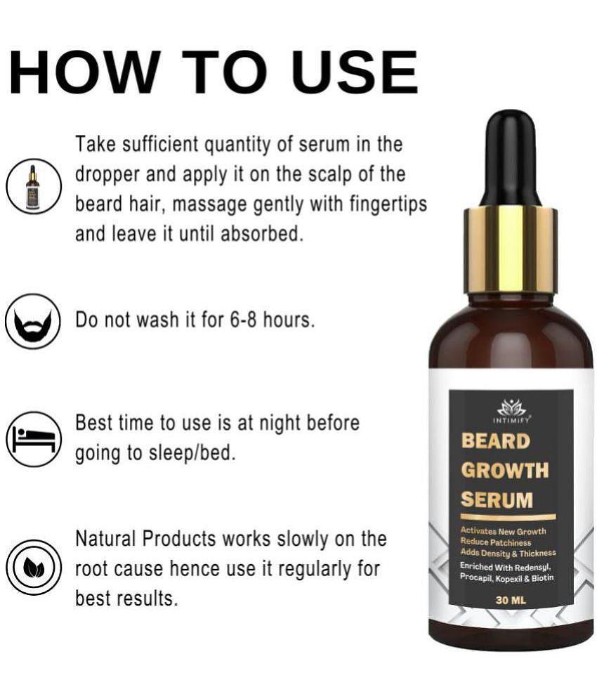 Intimify Beard Growth Serum, for beard growth, anti greying beard oil, Beard oil, 30 ml