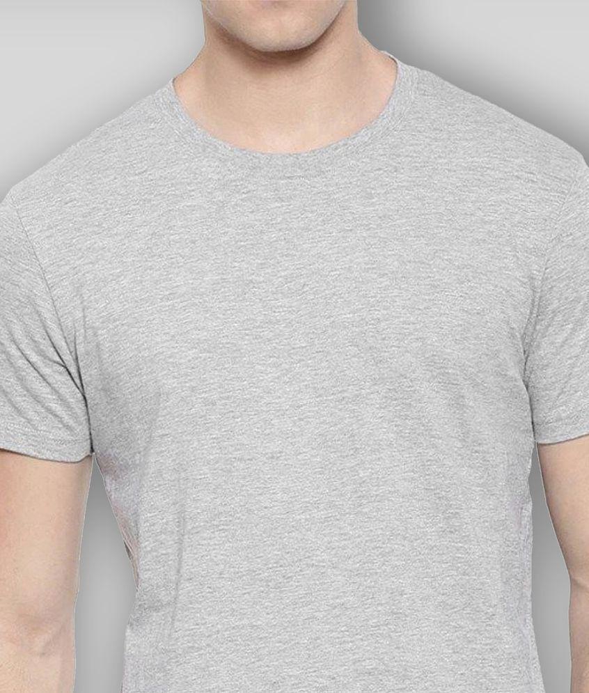 Stylish Men SKYRISE - Grey Cotton Slim Fit Mens T-Shirt ( Pack of 1 ) - None 2025 at ShopCircuit