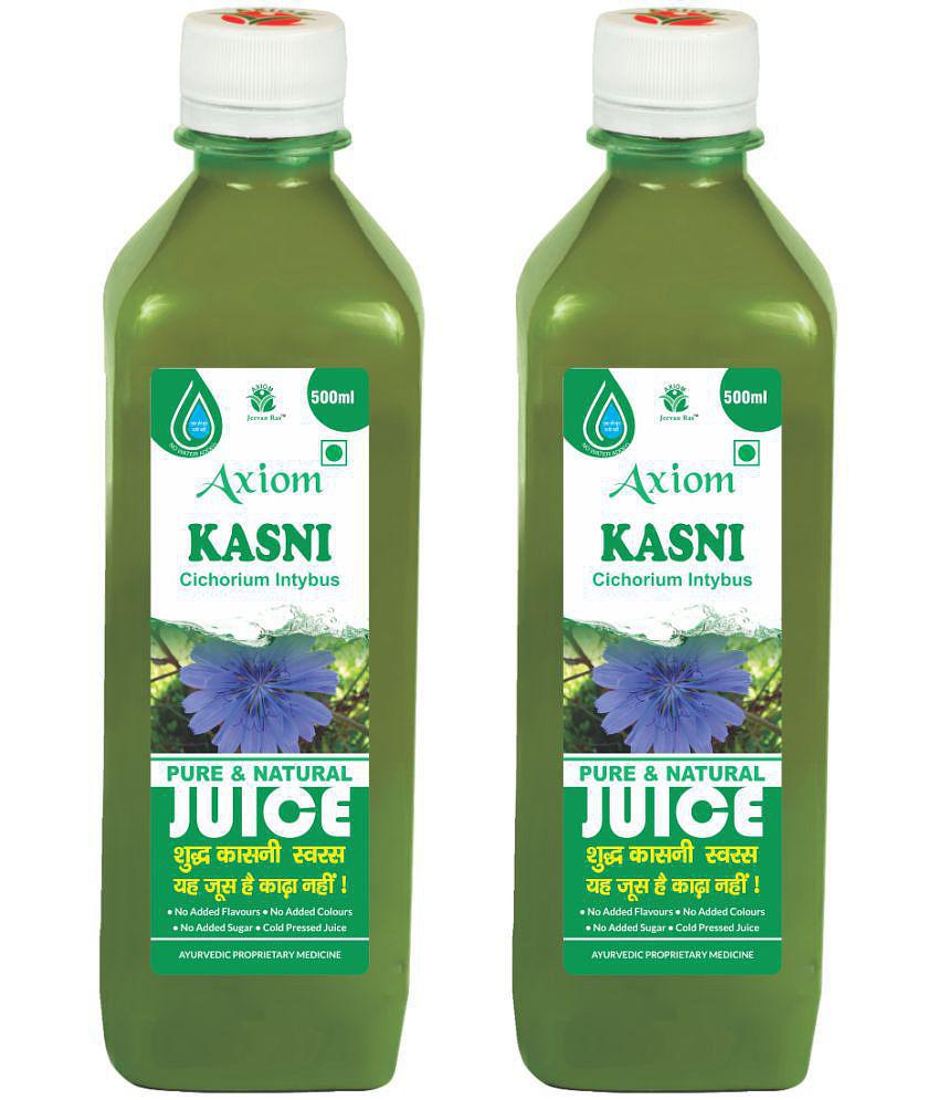 Axiom  Kasni Juice 500ml (Pack of 2)|100% Natural WHO-GLP,GMP,ISO Certified Product