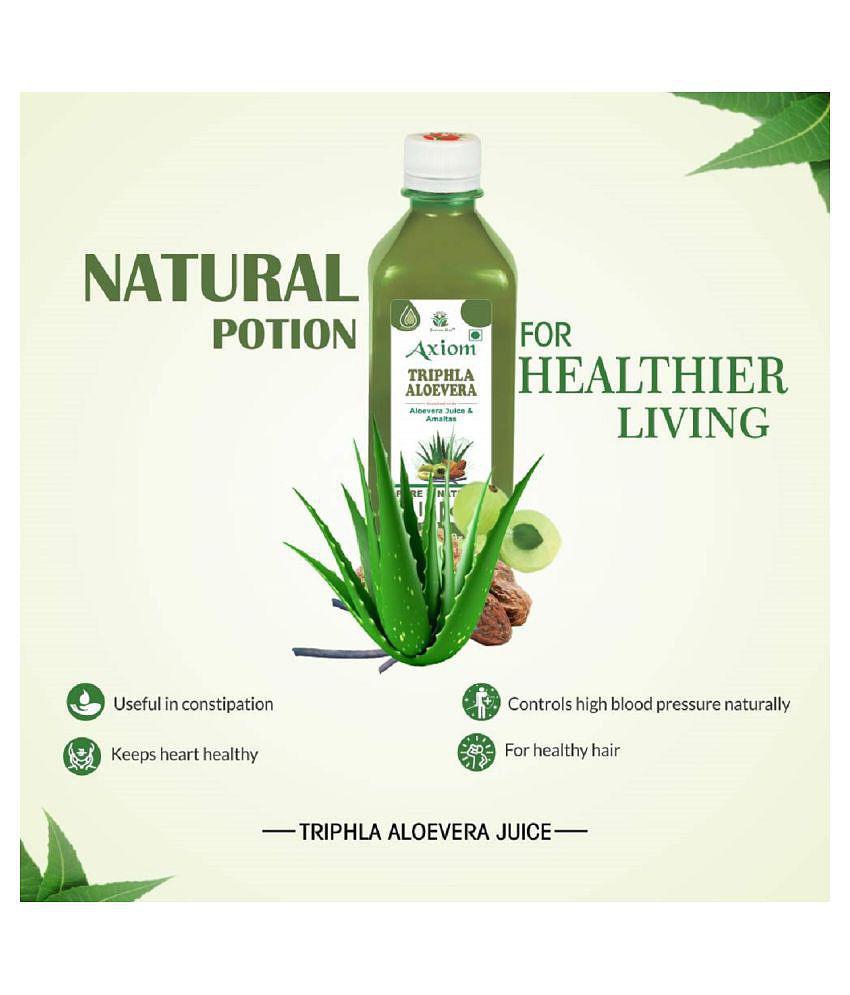 Axiom_Ayurveda Triphla Aloevera Juice 500 ml (Pack of 2) | 100% Natural WHO-GLP,GMP,ISO Certified Product