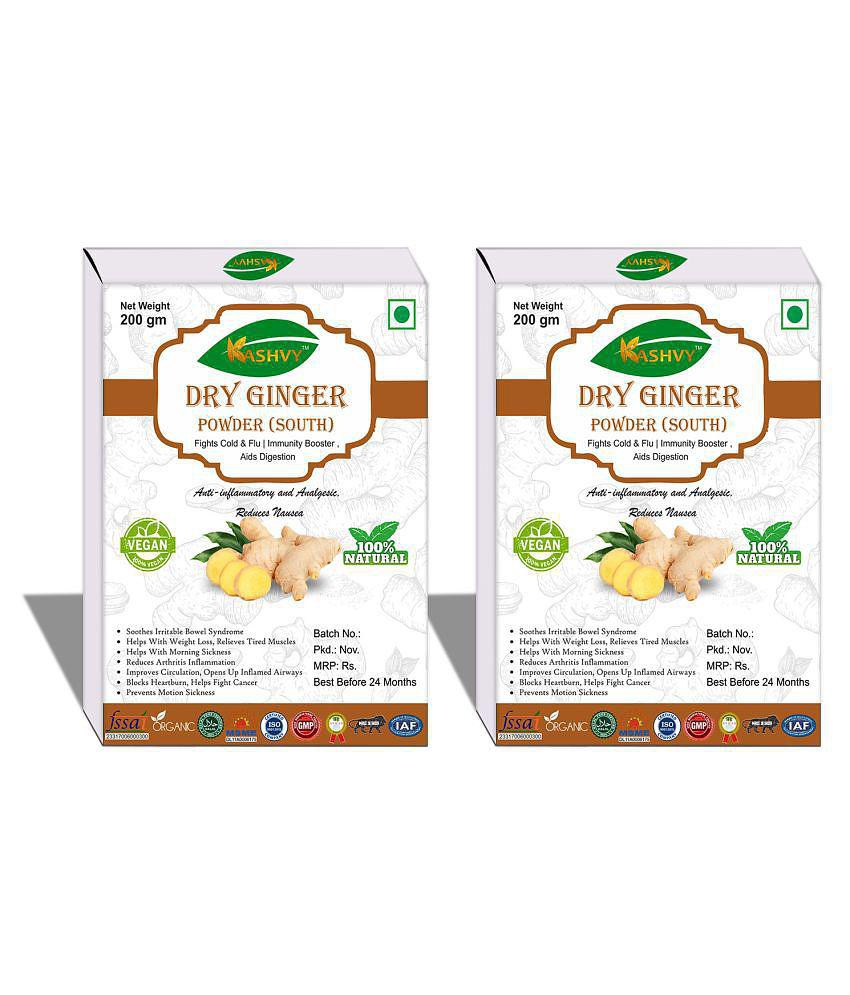 Kashvy Dry Ginger Powder 400 gm Pack Of 2