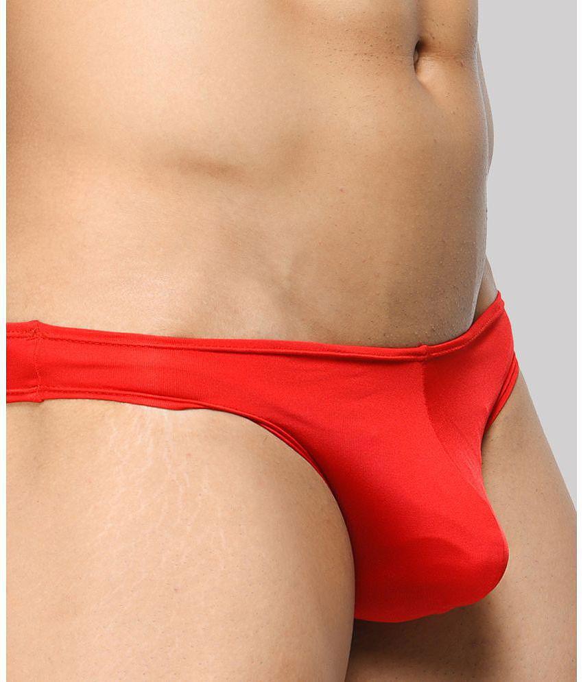 Luxurious Men BASIICS By La Intimo - Red BCSSS01 Polyester Mens Briefs ( Pack of 1 ) - None 2025