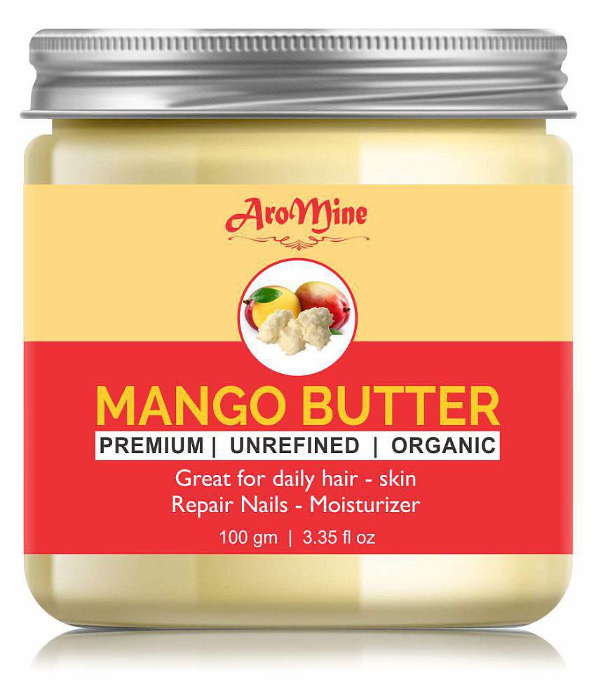 Aromine 100% Pure Organic Mango Butter Great For Skin,Body,Lips Moisturizer Moisturizer 100 gm