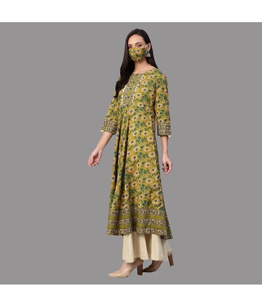 Buy Online Plo Yash Gallery - Green Cotton Womens Anarkali Kurti ( Pack of 1 ) - None