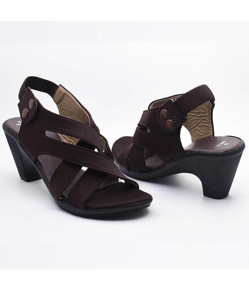 Dream Makers - Maroon Women''s Sandal Heels - None