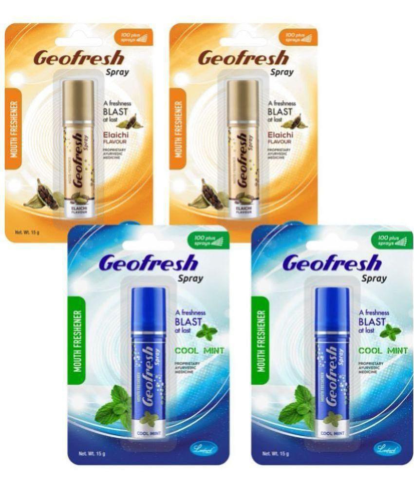 Leeford Breath Freshener Spray Assorted 15 g Pack of 4