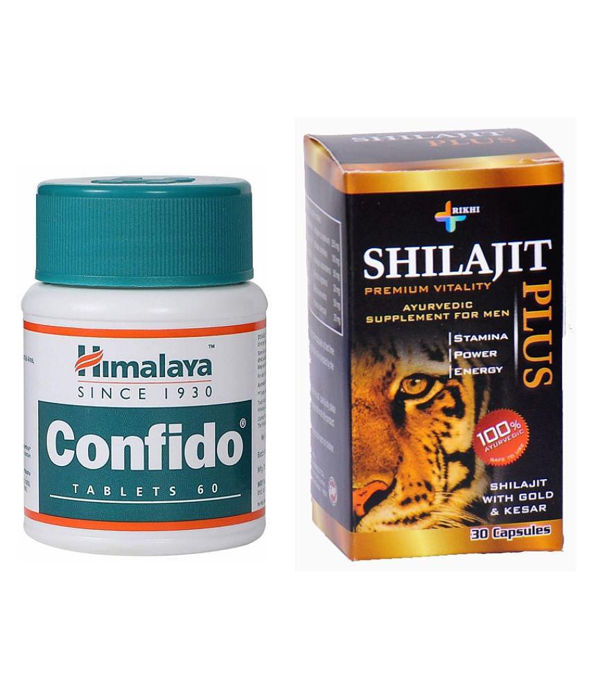 Herbal Care Shilajit Plus (30 Caps) & Himalaya Confido (Tab 60) - Combo Pack