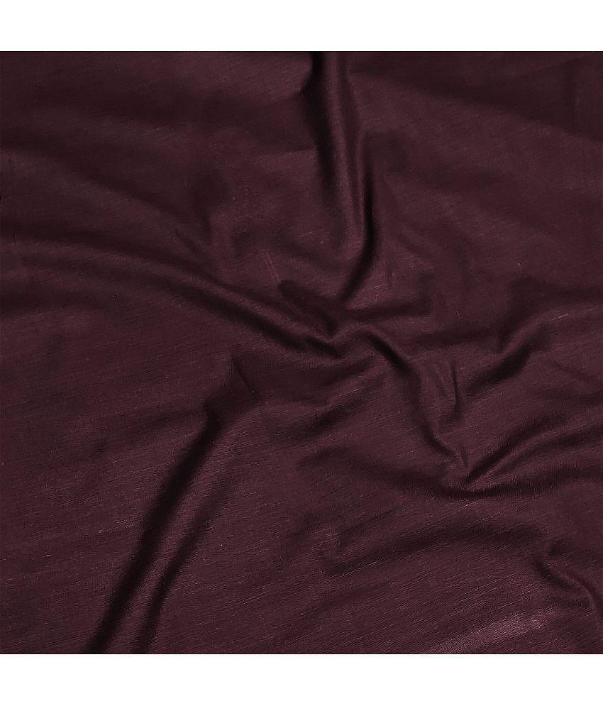 MEHZEEL FAB - Unstitched Maroon Cotton Blend Dress Material ( Pack of 1 ) - Maroon