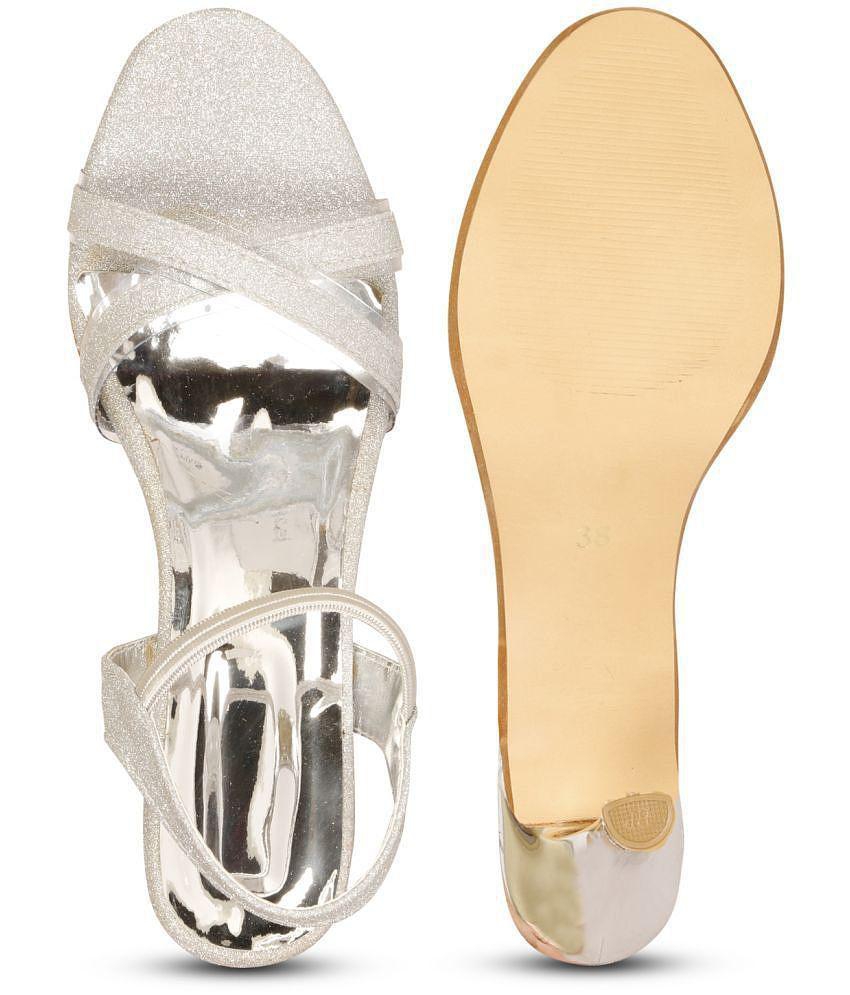 Ishransh - Silver Women's Sandal Heels - None