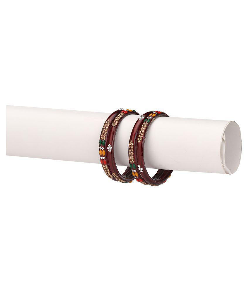 Exclusive Men Party Glass Bangle Set Ornamented With Beads For Spaical Look (Pack Of 4 Multi Shi