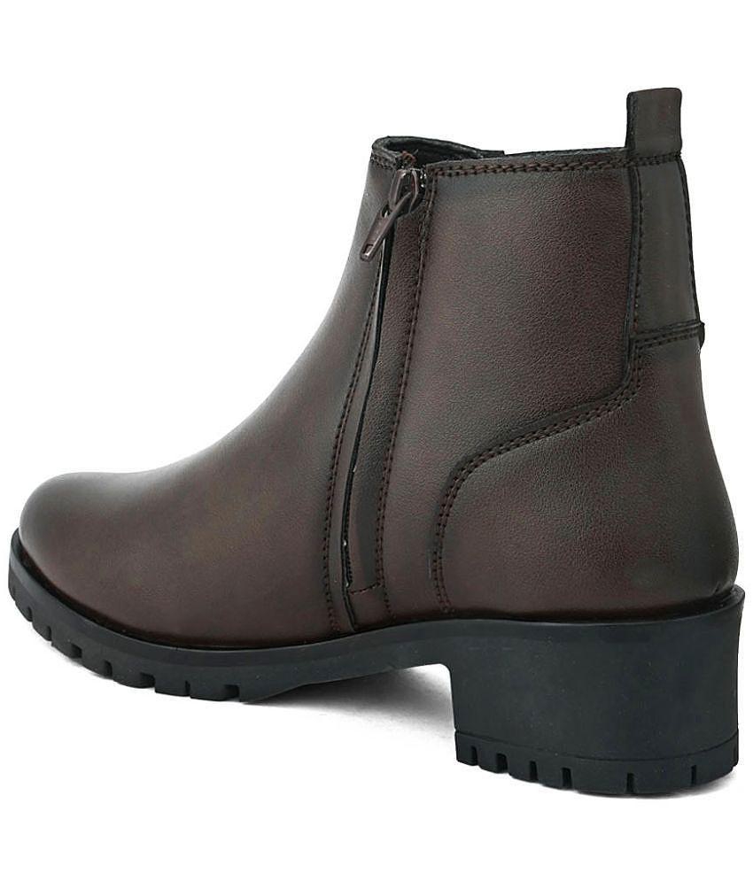 Chic Women Fentacia - Brown Women's Ankle Length Boots - None 2025 at ShopCircuit | ONDC
