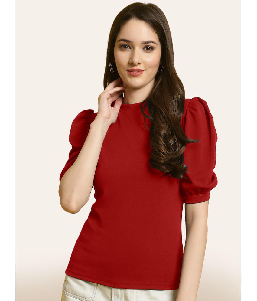 Trendy Women Fabflee - Red Polyester Women''s Regular Top ( Pack of 1 ) - None 2025 at ShopCircu