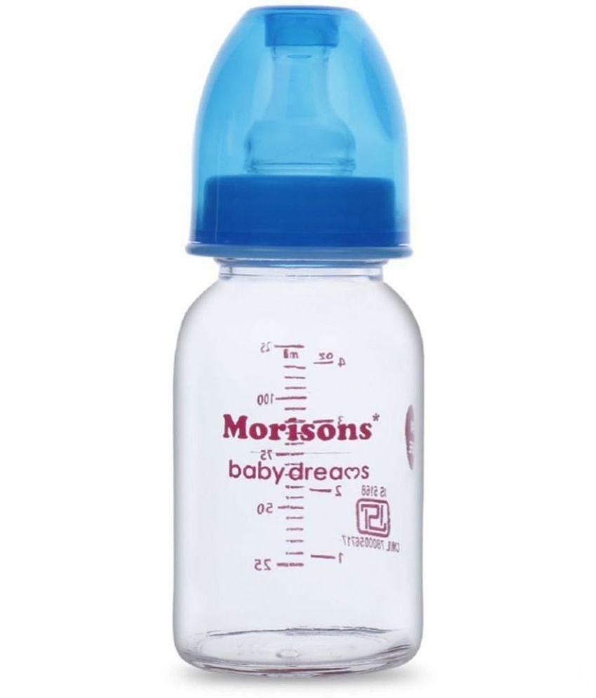 Morisons Baby Dreams Glass Feeding Bottle 125ml - Blue