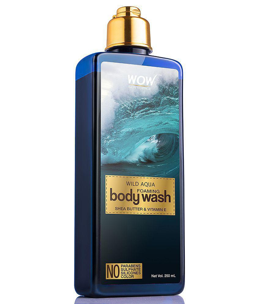 WOW Skin Science Wild Aqua Foaming Body Wash - No Parabens, Sulphate, Silicones & Color - 250mL