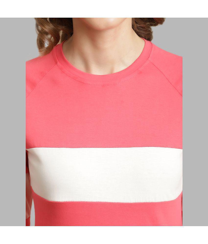 Modern Women Fabflee - Peach Cotton Regular Fit Women's T-Shirt ( Pack of 1 ) - None 2025 at Sho