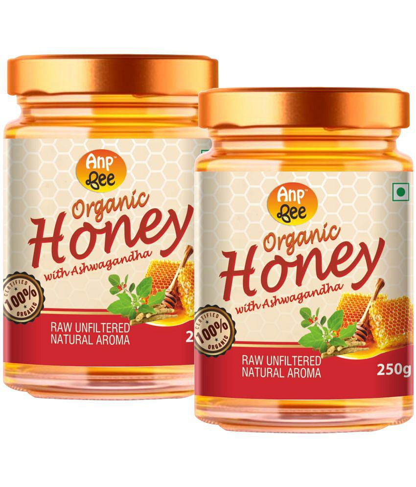 ANP BEE 100% Pure Organic Honey Ashwagandha Honey 250 g Pack of 2