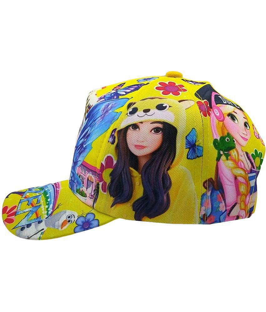 Affordable Men Zacharias Unisex Kids Cotton Cap kc-16 (Yellow_1-5 Years) (Pack of 1) - None 2025
