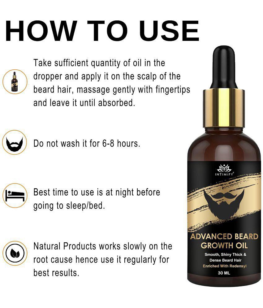 Intimify Advanced Beard Growth Oil, beard growth, beard growth oil, 30 ml