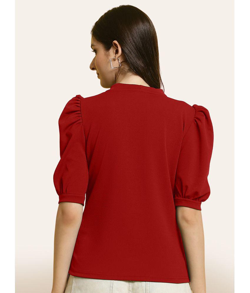 Trendy Women Fabflee - Red Polyester Women''s Regular Top ( Pack of 1 ) - None 2025 at ShopCircu