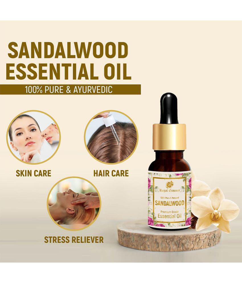 Regal Essence Sandalwood Essential Oil for Skin & Face, Best Therapeutic Grade for Aromatherapy - 15ml (Pack of 2)