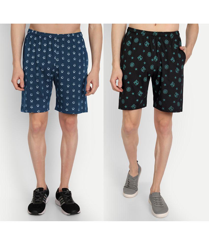 Trendy Men Zeffit - Multicolor Cotton Blend Men's Shorts ( Pack of 2 ) - None 2025 at ShopCircui