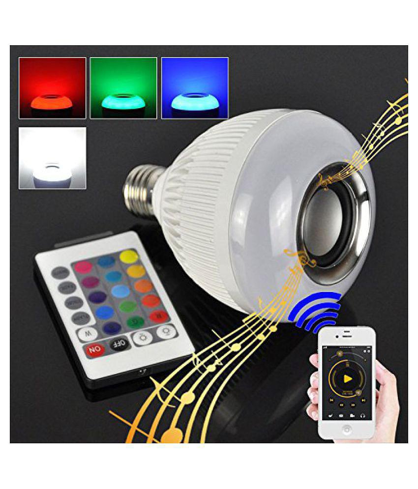 Music Light Bulb B22 LED Light Bulb With Bluetooth Speaker RGB Self Changing Color Lamp Built-In Audio Speaker