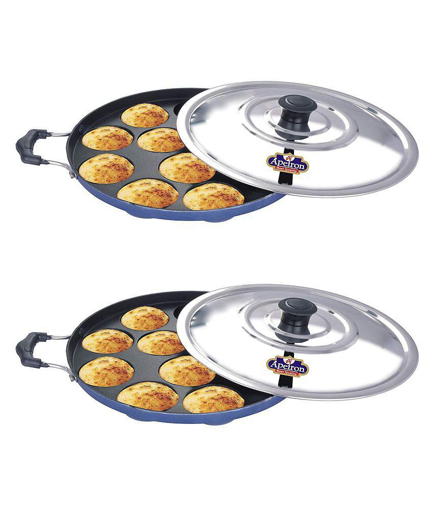 APEIRON Appam Blue Non-Stick Aluminum Chetty Pan 32 cm 1000 mL