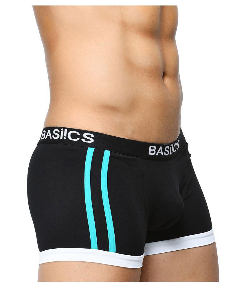 Sophisticated Men BASIICS By La Intimo - Black Cotton Blend Men's Trunks ( Pack of 1 ) - S 2025 